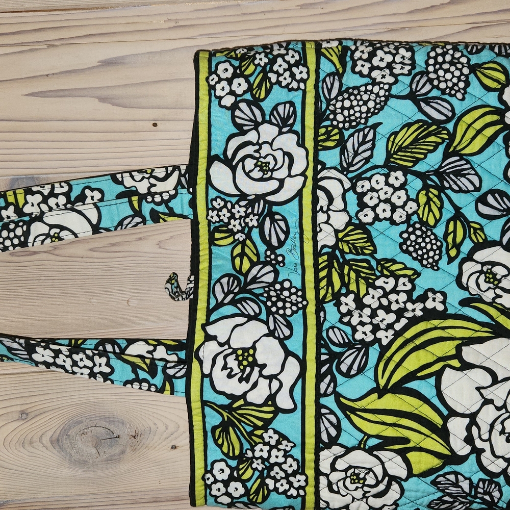 Vera Bradley Blue and Green Floral Tote
